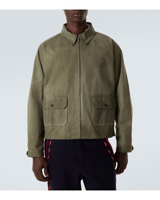 Bode Green Cotton Blouson Jacket for men