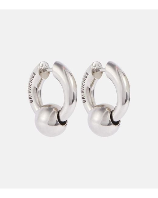 Balenciaga Sharp Ball Earrings in Metallic | Lyst