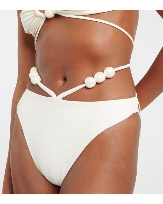 Braga de bikini con cuentas Magda Butrym de color White