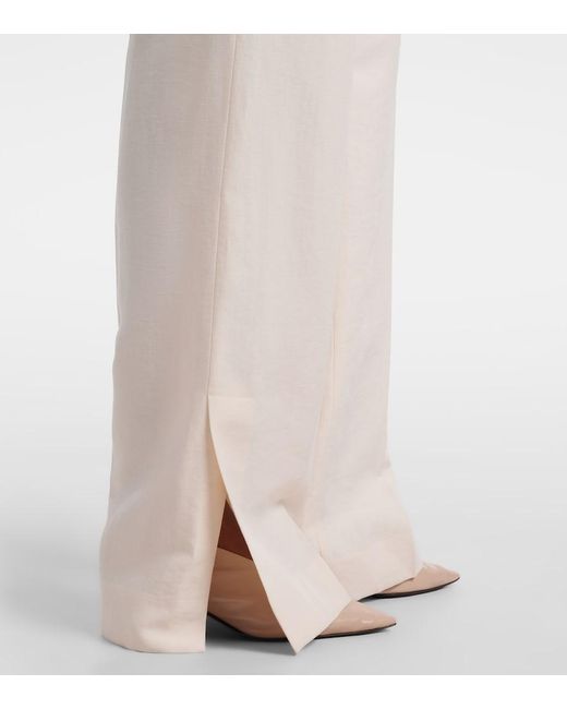 Khaite White Grenare Straight Pants