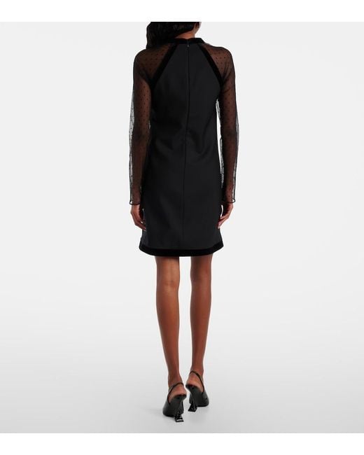 Nina Ricci Black Virgin Wool Gabardine Minidress