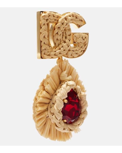 Dolce & Gabbana Metallic Clip-Ohrringe Dg Mit Kristallen