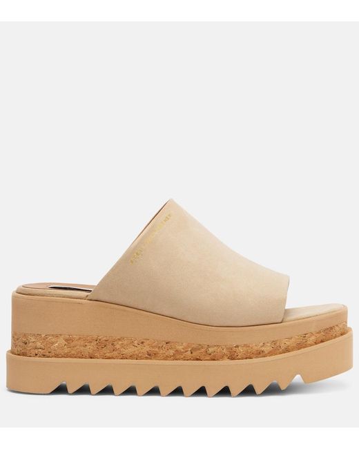 Stella McCartney Natural Sneak-Elyse Platform Mules