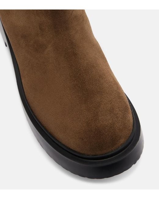 Proenza Schouler Brown Bank Suede Knee-High Boots