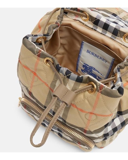 Burberry Natural Mini Check Backpack