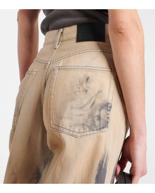 Acne Natural 2022f Tie-dye High-rise Flared Jeans