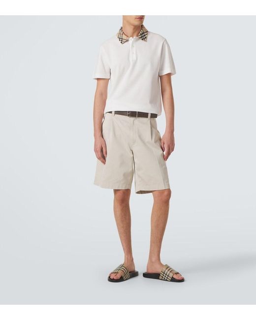 Burberry Natural Check Slides for men