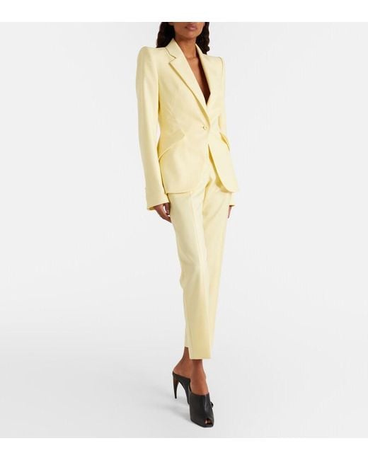 McQueen Natural Single-Breasted Blazer
