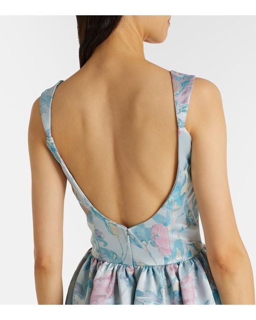 Markarian Blue Tatiana Floral Gown