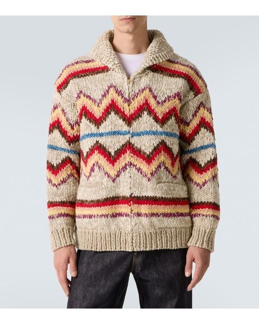 Cardigan di Visvim in Red da Uomo