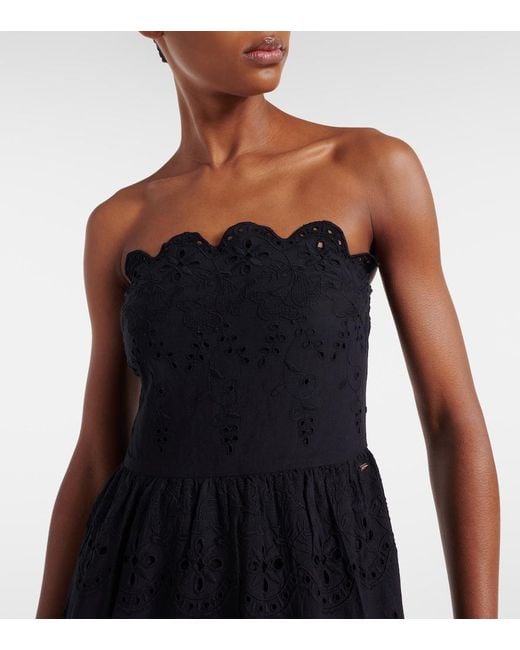 Melissa Odabash Black Sophie Cotton Midi Dress