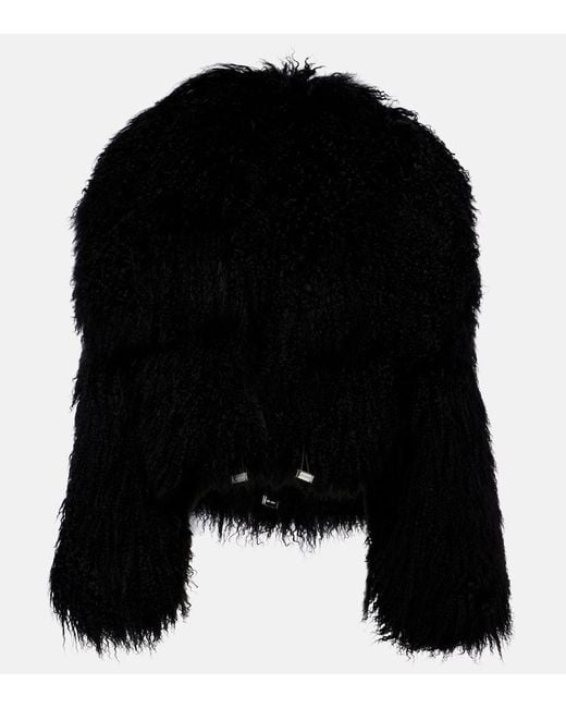 The Attico Black Shearling Jacket