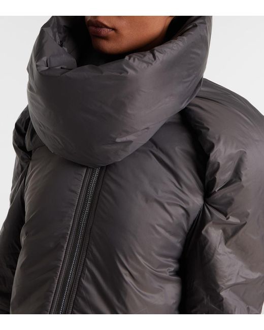 Rick Owens Gray Convertible Puffer Jacket