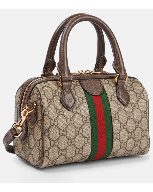 Gucci Brown Ophidia Mini Gg Canvas Tote Bag