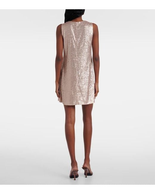 Norma Kamali Natural Sequined Minidress