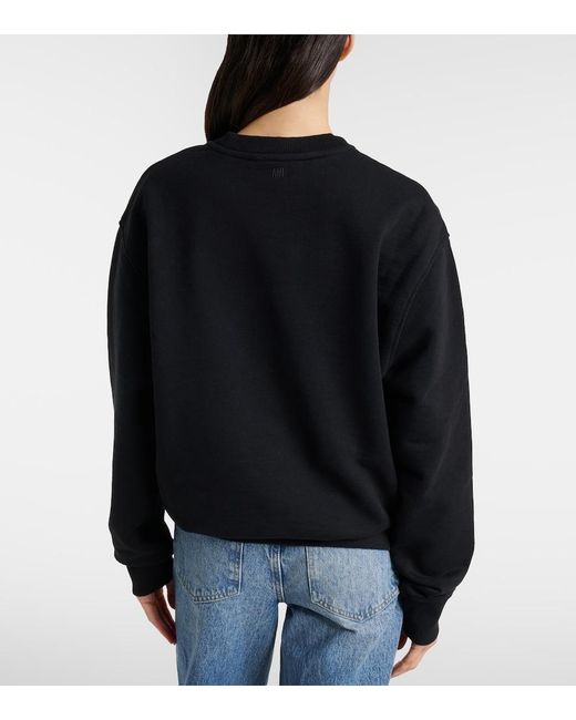AMI Blue Ami De Cour Cotton Jersey Sweatshirt