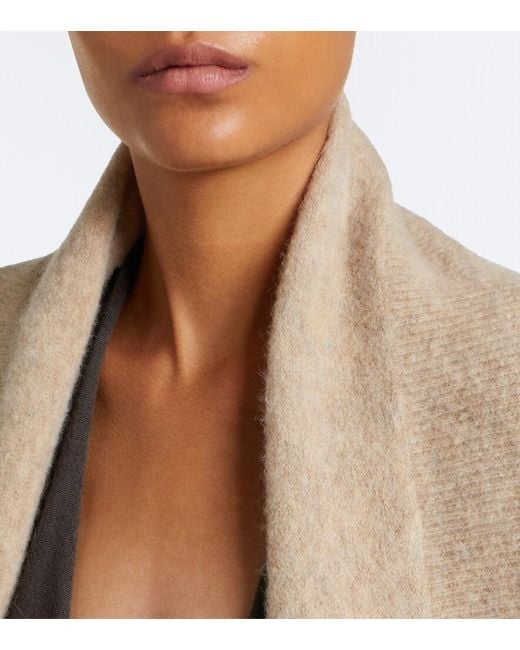 Rick Owens Natural Hooded Alpaca And Wool-Blend Cardigan