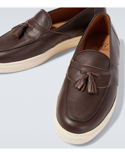 George Cleverley Brown Joey Leather Loafers for men