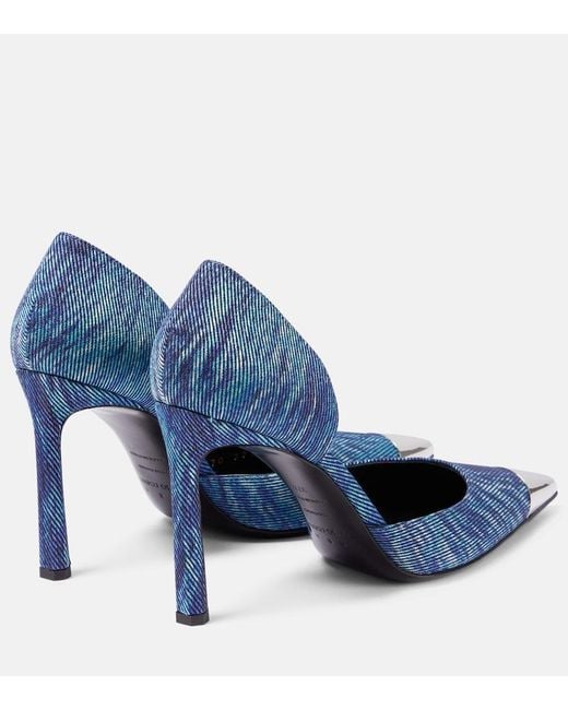 Area Blue X Sergio Rossi Denim Pumps