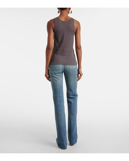 Saint Laurent Gray Cassandre Tank Top