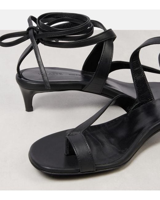 Khaite Black Aimee 35 Leather Sandals