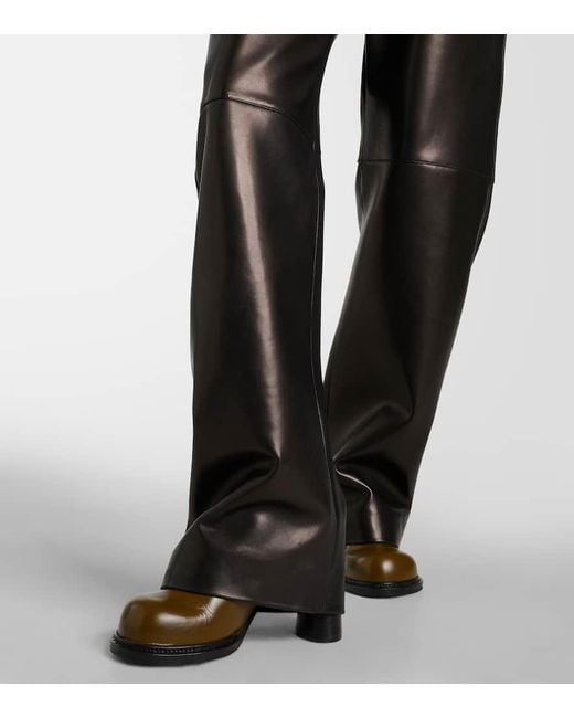 Pantaloni A Gamba Larga di Bottega Veneta in Gray