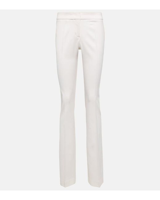 Blumarine White Mid-Rise Slim Pants