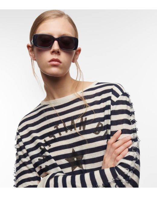Dior Blue Wildior S2U Rectangular Sunglasses