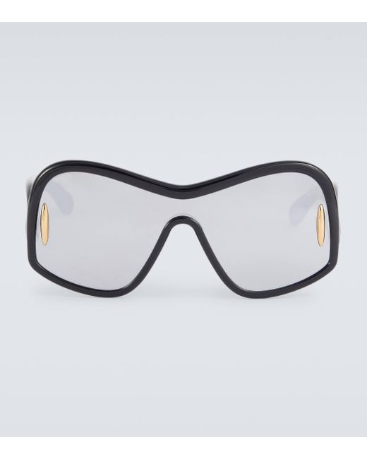 Loewe Brown Square Mask Shield Sunglasses for men