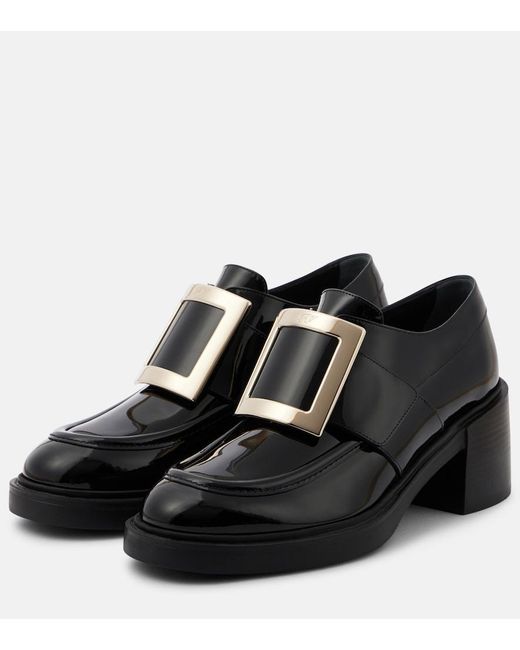Roger Vivier Black Viv' Rangers Patent Leather Loafers