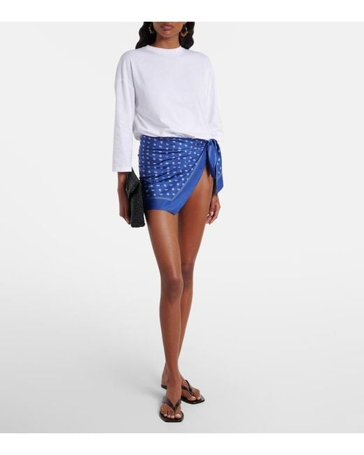 Christopher Esber White Silk-Trimmed Cotton Beach Cover-Up