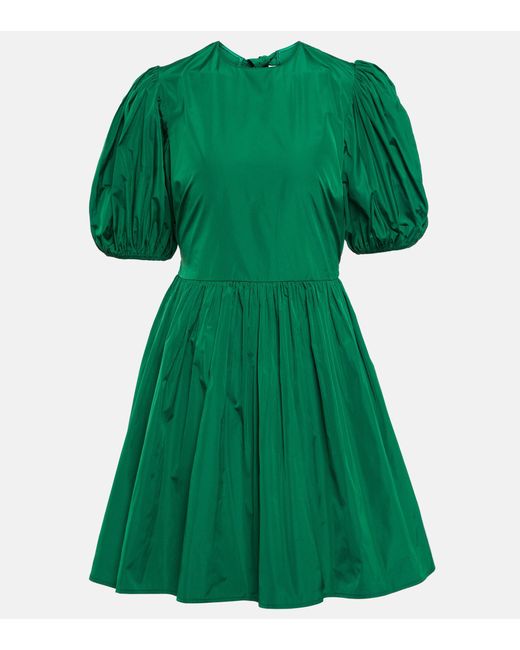 RED Valentino flared hem crop-sleeve shirt dress Green - FIT