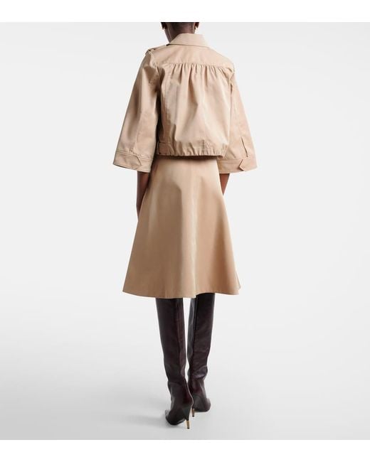 Dorothee Schumacher Natural Luxury Layer Belted Cotton-Blend Midi Skirt