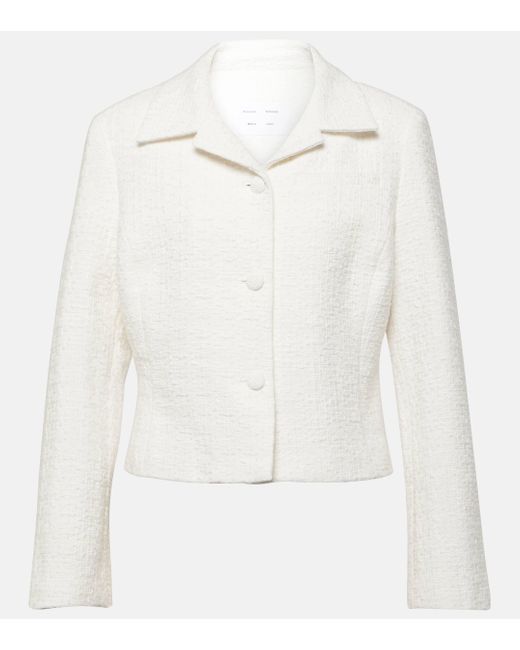 Proenza Schouler White Label Quinn Cropped Cotton Tweed Jacket