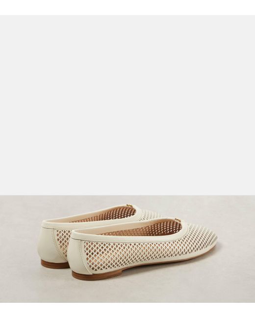 Chloé Natural Marcie Leather Ballet Flats