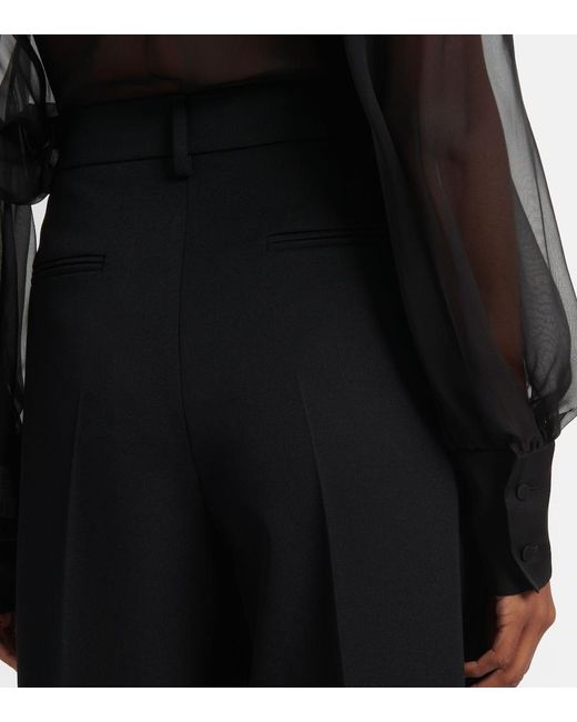 Valentino Blue Grisaille Virgin Wool Straight Pants