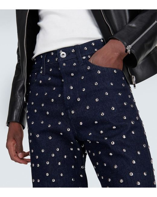 Jeans Regular Con Borchie di Lanvin in Blue da Uomo
