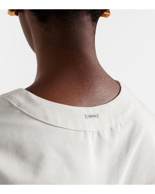 Max Mara White Chicca Cotton Poplin Shirt