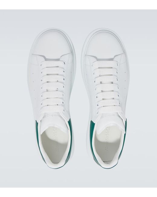Alexander McQueen White Oversized Leather Sneakers for men
