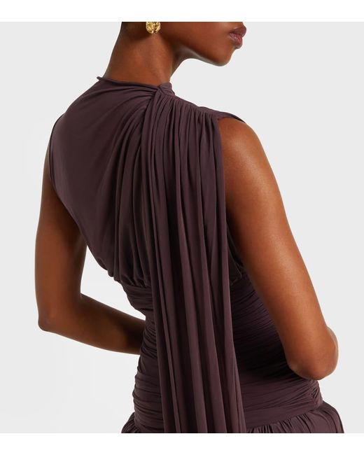 Vestido Midi Translucido Drapeado Magda Butrym de color Purple