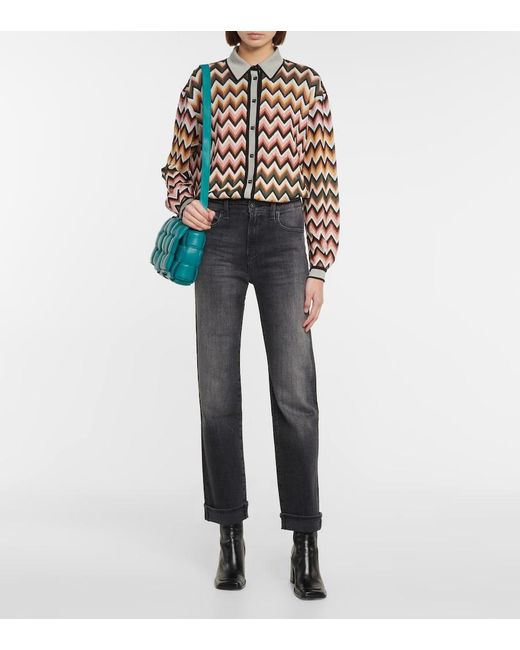 AG Jeans Multicolor Alexxis High-Rise Straight Jeans
