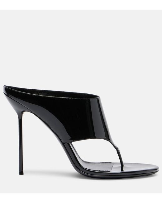 Paris Texas Black Lidia 105 Patent Leather Mules