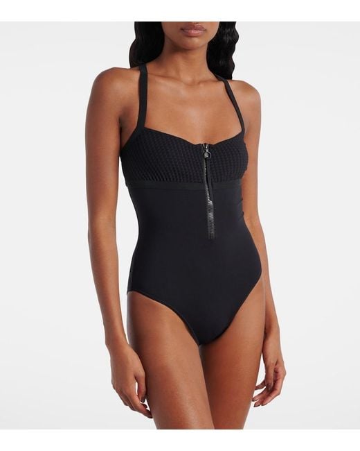 Eres Black Egerie Jacquard Swimsuit