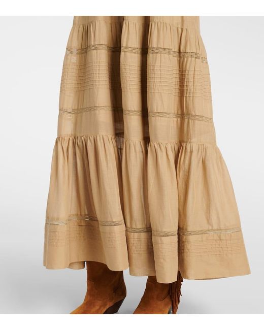 Vestido Largo Divine De Algodon Isabel Marant de color Natural