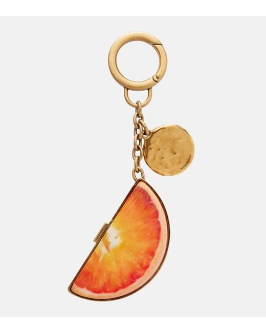 Saint Laurent Orange Cassandre Keyring