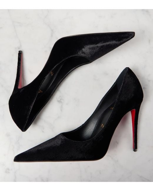 Christian Louboutin Black Pumps Kate Max 100 Aus Samt