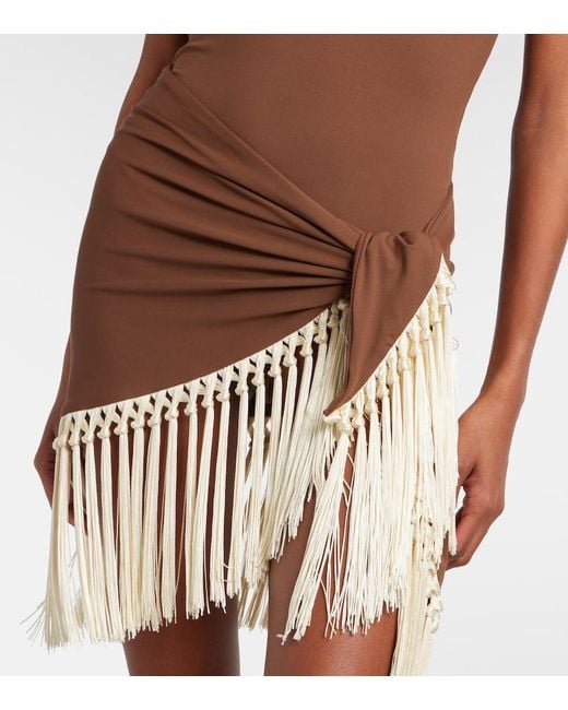Taller Marmo Brown Yacare Swimsuit And Beach Cover-Up Set