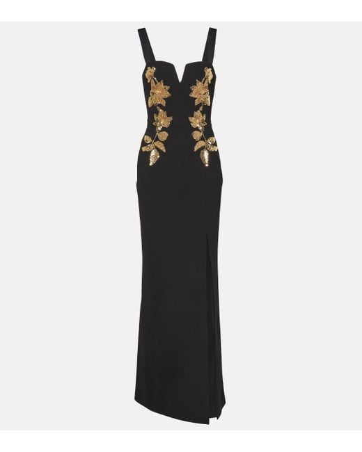 Rebecca Vallance Black Versailles Sequined Gown