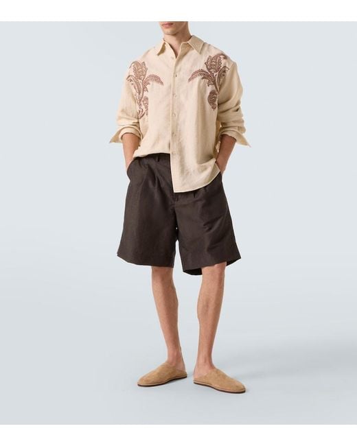 Commas Natural Embroidered Shirt for men