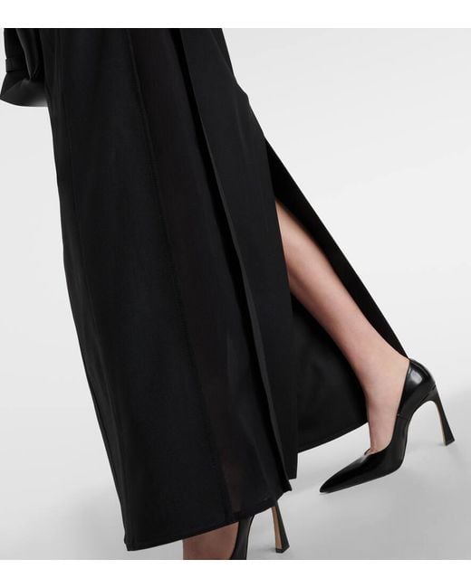 Falda larga de mezcla de lana Victoria Beckham de color Black